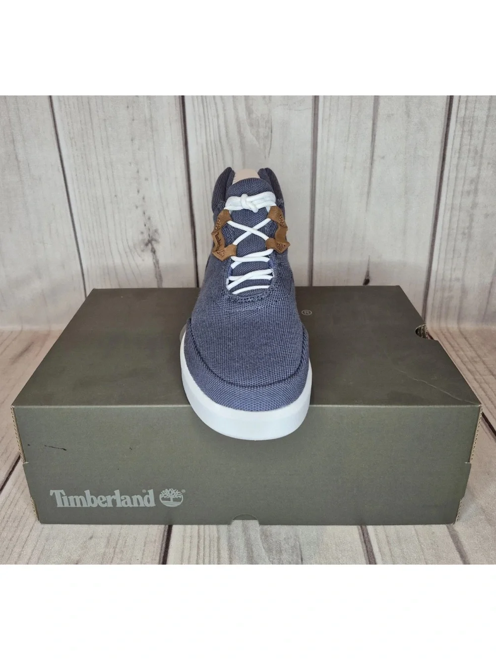 Timberland Men's Sz 9.5 TrueCloud EK+ Chukka A28H8 Medium Blue Knit Shoes NIB